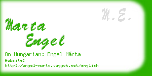 marta engel business card